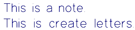 An example of Note and Create letters text. 